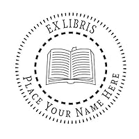 Custom Ex Libris Embosser - Personalize with Initials & Text - Hand-Held Embossing Stamp - Monogram, Seal Embosser Best for Books, Envelopes, Napkins - 1.625 inch