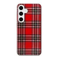 jjphonecase R2374 Tartan Red Pattern Case Cover for Samsung Galaxy S24 Plus
