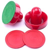 Deluxe Mini Air Hockey Pucks and Paddles Set - Great for Most Home Air Hockey Tables!