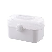 Plastic Medicine Storage Box With Lid And Handle Waterproof Container For Adults Male Female Organizer Holder Medicine Storage Box With Lid