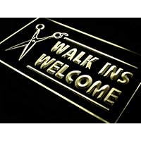ADVPRO Open Walk INS Welcome Hair Cut LED Neon Sign Yellow 16 x 12 Inches st4s43-i128-y