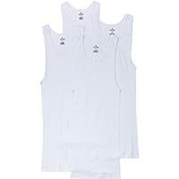 Stafford 4-Pack Men's 100% Cotton Ribbed Tank Top Shirts White