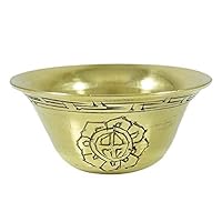Hand Carved Tibetan Buddhist Offering Bowl Brass Holy Water Bowls Set Of 7