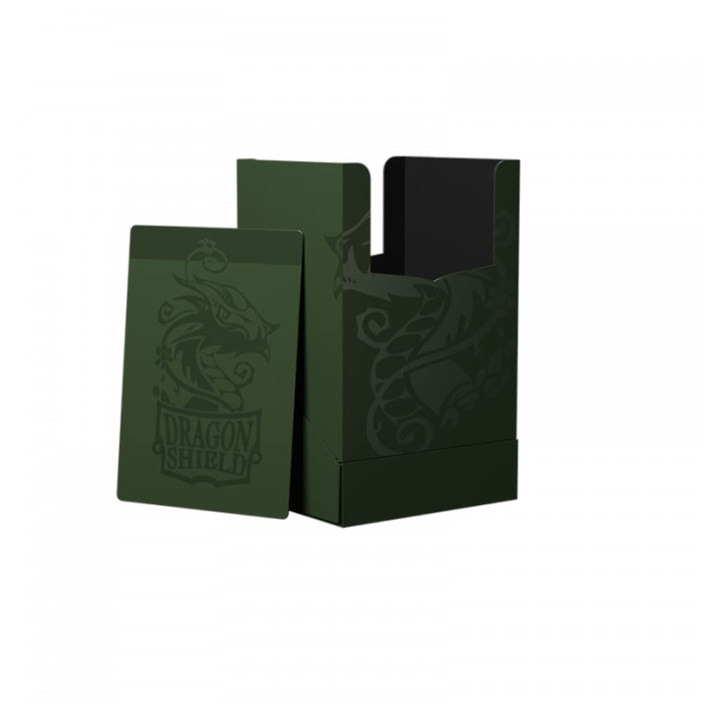 Dragon Shield Card Deck Box – Deck Shell: Forest Green/Black – Durable and Sturdy TCG, OCG Card Storage – Compatible with Pokemon Yugioh Commander and MTG Magic: The Gathering Cards