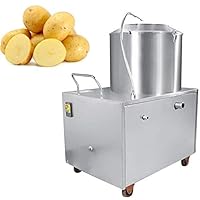 TX® Heavy Duty Stainless Steel Integrated Potato Peeling Machine 33lb-44lb/20 Minutes Commercial Electric Potato Peeler 1500W Automatic Sweet Potato Peeling and Cleaning Machine (220V/50HZ)