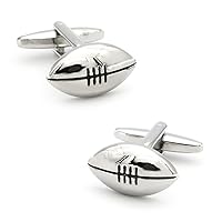 Rugby Cuff Links Quality Brass Material Silver American Football Design Cufflinks with Gift Box