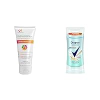 vH essentials Tea Tree Oil & Prebiotic Daily Feminine Wash, 6 Fl Oz & Degree Advanced Protection Antiperspirant Deodorant Vanilla & Jasmine, 2.6 oz