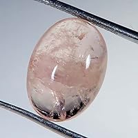 05.00Cts. 100% Natural Piink Morganite Oval Cabochon Loose Gemstone 09mm.X13mm.X04mm.