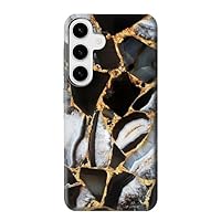 jjphonecase R3419 Gold Marble Graphic Print Case Cover for Samsung Galaxy S24 Plus