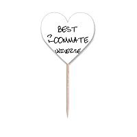 Best Roommate Universe Graduation season Toothpick Flags Heart Lable Cupcake Picks