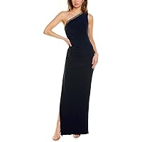 Adrianna Papell Women's One Shoulder Jersey Gown