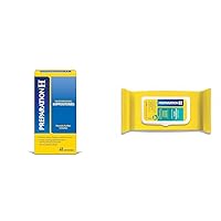 Preparation H Hemorrhoid Symptom Relief Bundle with 48 Suppositories and 48 Medicated Cooling Wipes