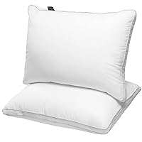 Bed Pillows King Size Set of 2, Hotel Quality King Pillows 2 Pack for Sleeping with Soft Down Alternative Filling, Gusseted Bedding Pillow for Back, Stomach or Side Sleepers, 20