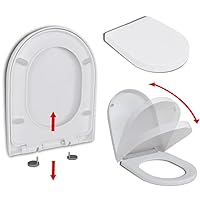 vidaXL Soft Toilet Seat with Quick Release White Square Toilet Seat