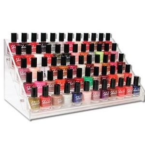 Home-it Nail polish holder Acrylic 5 Step Counter Display Holds up 60 Bottles
