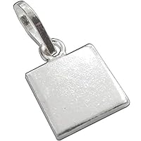 Pure solid Silver Square Pendant for Astrology and red book remedies healing chokor