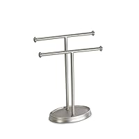Stand Towel Holder, Free Standing Towel Rack Brushed Nickel Stainless Steel for Bathroom, Apartments, Dorms