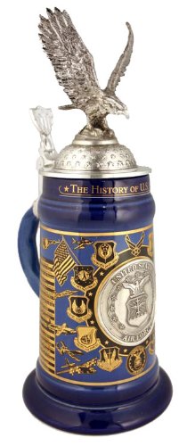 0.75 Liter US Air Force History Ceramic Beer Stein
