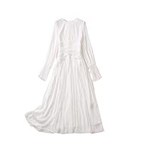 Elegant White Long Dresses for Women Chiffon Party Prom Dresses Lantern Sleeve Designer Summer Robe