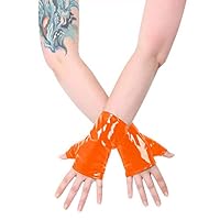 12 Colors Fingerless Wrist Gloves Unisex Cosplay Shiny Punk Gloves