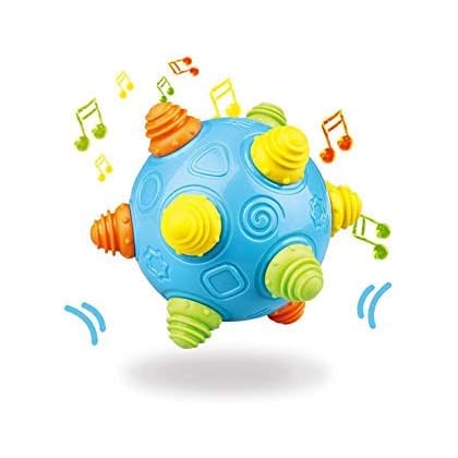 Baby Music Shake Dancing Ball Toy, BPA Free Bouncing Sensory Developmental Ball for Boys and Girls