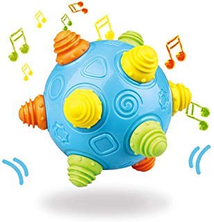 Baby Music Shake Dancing Ball Toy, BPA Free Bouncing Sensory Developmental Ball for Boys and Girls