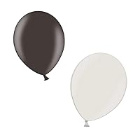 Toyland® Pack of 10 12 inch Latex Balloons in Black and White - Party Decorations