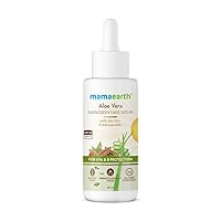 Mamaaearth Aloe Vera Sunscreen Face Serum with SPF 55, with Aloe Vera & Ashwagandha for UVA& B Protection - 30 ml