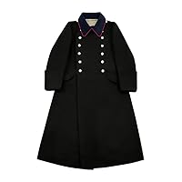 militaryharbor WW2 WWII German Fire Police Black Wool Greatcoat