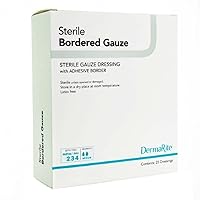 Industries Sterile Bordered Gauze Dressing, 4x5, 25 Count