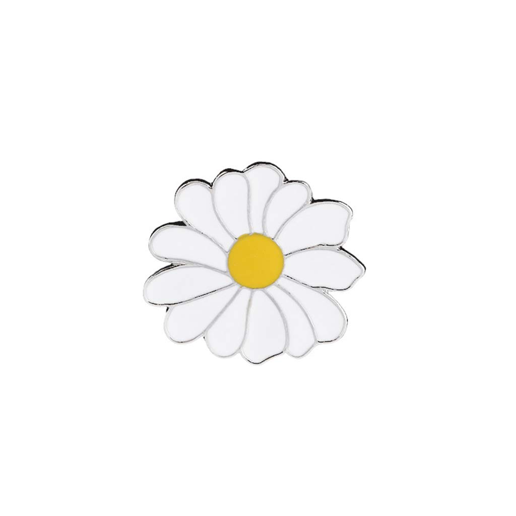 Yevison Cute Daisy Flower Enamel Brooch Badges Brooches Lapel Pins Sweet Adorable Quality and Practical