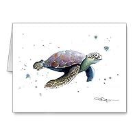 Sea Turtle - Set of 10 Note Cards With Envelopes