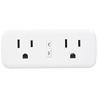 Outlet Extender Surge Protector Dual Smart Socket Works with Alexa and Google Home, Mini Wi-Fi Plugs Control Independently Or Together,10A, No Hub Required, Fcc Listed (4 Pack), White