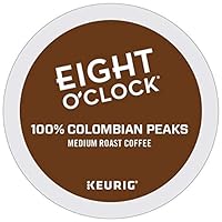 Eight O'Clock Coffee Colombian Peaks, Single-Serve Keurig K-Cup Pods, Medium Roast Coffee, 24 Count (Pack of 2)
