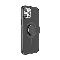 PopSockets Black iPhone 12 Case and iPhone 12 Pro Case with Phone Grip and Slide Compatible with MagSafe
