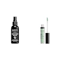 NYX PROFESSIONAL MAKEUP Matte Setting Spray 16HR Wear and HD Studio Photogenic Concealer Wand Medium Green