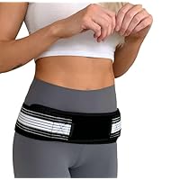 Sacroiliac SI Joint Hip Belt Lower Back Support Brace for Men and Women Hip Braces for Hip Pain Pregnancy Belt for Pelvic Support Lumbar Pain Relief (Black)