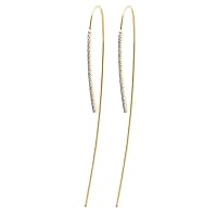 14k Yellow Gold Fashion Single Cut Micro Pave Set 0.12 dwt Diamond Earrings