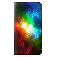 RW2312 Colorful Rainbow Space Galaxy PU Leather Flip Case Cover for Sony Xperia XZ2 Premium