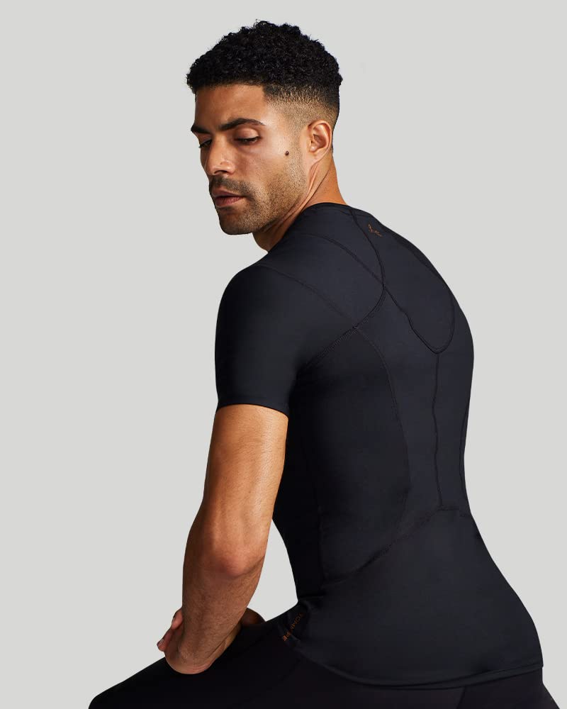 Tommie Copper Men's Pro-Grade Shoulder Support Shirt I UPF 50, Breathable, Short Sleeve Shirt, Upper Body & Posture Support