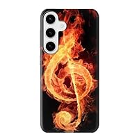 jjphonecase R0493 Music Note Burn Case Cover for Samsung Galaxy S24 Plus