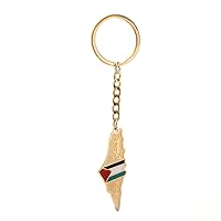 Stainless Steel Palestine Flag Jewelry Palestinian Keychain Necklace