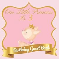 Our Little Princess is Birthday Guest Book: Birthday Sign in book for Guests Rose and Gold Guest book for Girls who are born in: Pink and Gold ... BONUS Gift Tracker Log+ Keepsake pages.