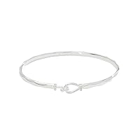 Alex and Ani AA748723SS,Faceted Hook Tension Bracelet,Shiny Silver,Silver, Bracelets
