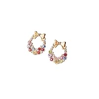 Lovely Garland Rhinestone Earring Ear Stud for Fashion Women Girl Durability and Fashion