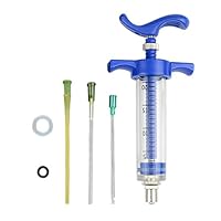 LILYS PET Reuseable Young Birds Feeding Syringe,Plastic and Perspex Material,Feeding Milk for Young Birds or Feeding Medicine for Sick Birds (20ml and 2+2.5+3mm Hose)