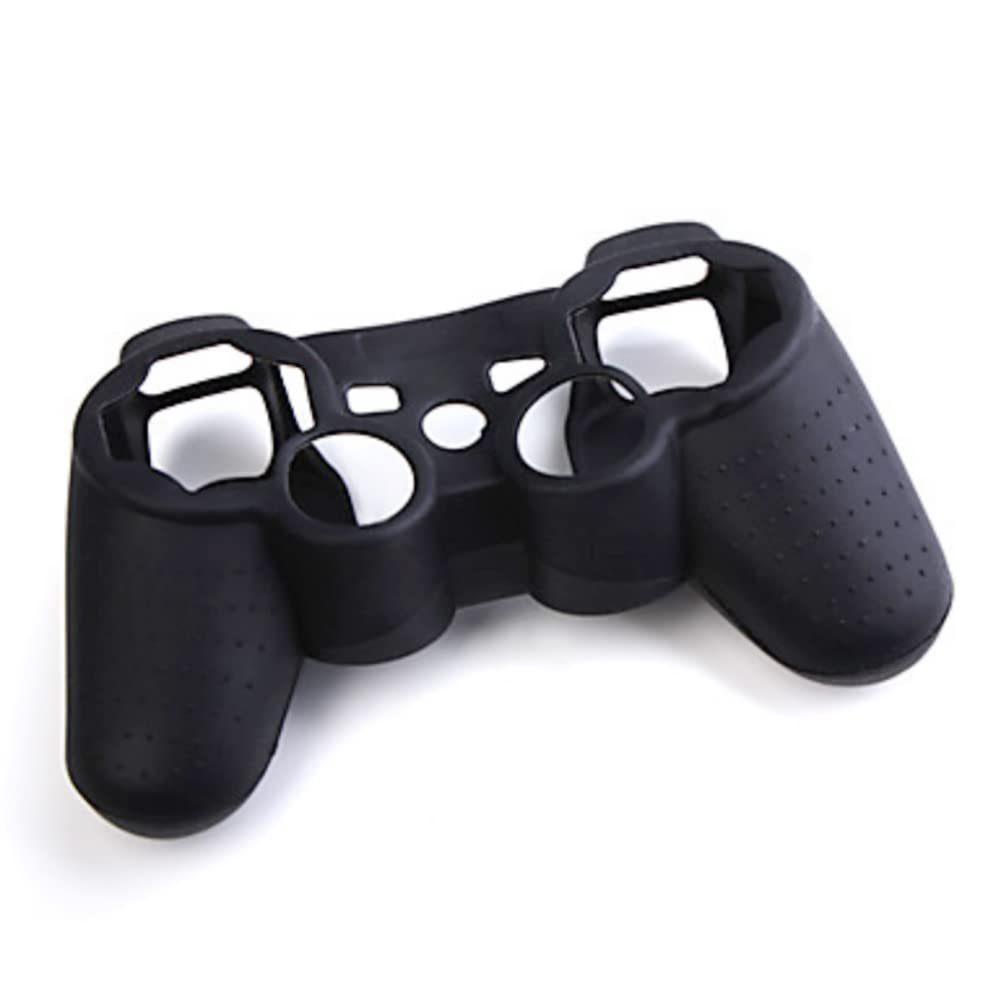 OSTENT Protective Silicone Gel Soft Skin Case Cover Pouch for Sony Playstation PS2 PS3 Controller Color Black