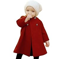 JEELLIGULAR Toddler Baby Girl Coats Kids Cloak Button Warm Thick Jacket Clothes Baby Fall Winter Outwear Clothes Set