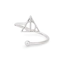 Alex and Ani Women's Harry Potter Deathly Hallows Ring Wrap, Sterling Silver