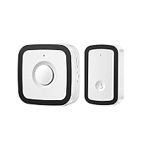 5 Volume Levels (0~110DB) Waterproof Home Doorbell 300M Remote Smart Calling Bell with US EU UK Plug (Color : Black, Size : As Shown)